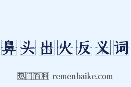 鼻头出火反义词是什么意思的图片